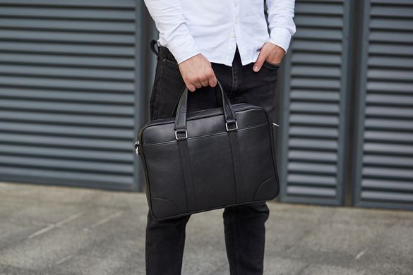 Мужская деловая сумка из натуральной кожи Keizer K-144523-black
