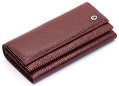 Бордовый многофункциональный женский кошелек из натуральной кожи ST Leather ST9-103