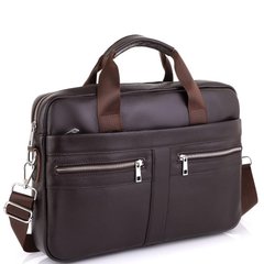 Кожаная сумка для ноутбука коричневого цветаTiding Bag