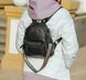 Стильный кожаный рюкзак-сумка черный Olivia Leather NWBP-144547