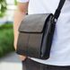 Мужская сумка на плечо черная кожаная из натуральной кожи Tiding Bag ТВ-130041
