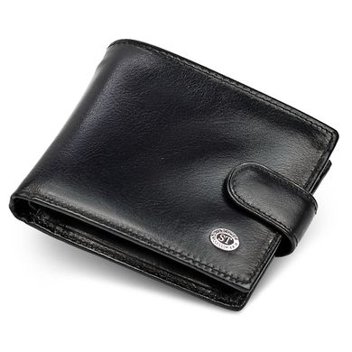 Мужское портмоне из натуральной кожи ST Leather В104 Черный