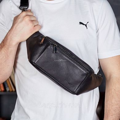 Кожаная мужская сумка Vintage через плечо со съёмным ремнем из гладкой кожи SB75