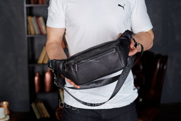 Кожаная мужская сумка Vintage через плечо со съёмным ремнем из гладкой кожи SB75