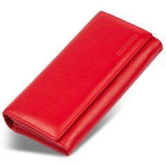 Красный классический женский кошелек из натуральной кожи с фиксацией на магниты Marco Covernа MC1413-2