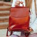 Женский красный кожаный городской рюкзак Borsa Leather BL-144574