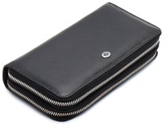 Черный кошелек-клатч на две молнии ST Leather ST127