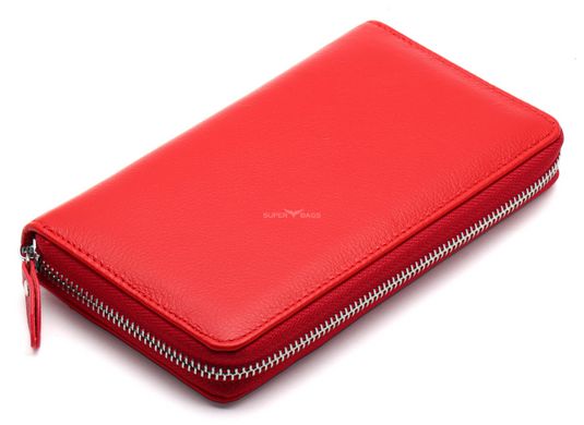 Красный женский кошелек на молнии из натуральной кожи BOSTON B272